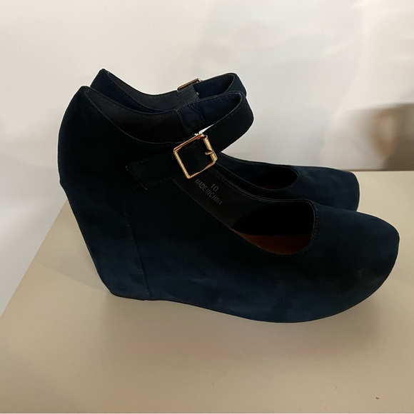 Dbdk sapphire wedge Mary Jane’s. Vintage size 10 - Picture 3 of 5